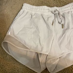 White Lululemon shorts